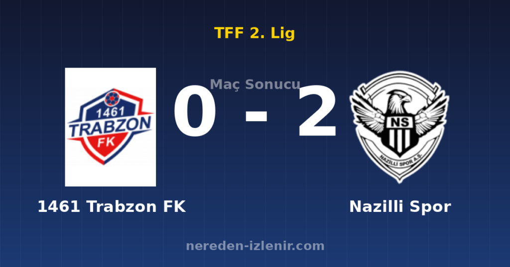 1461 Trabzon FK 0-2 Nazilli Spor