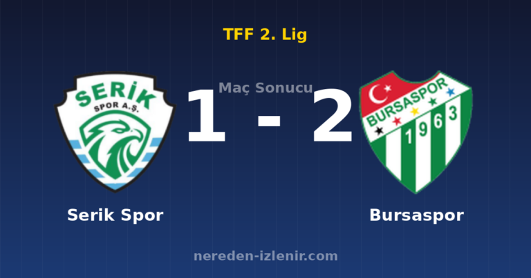 Serik Spor 1-2 Bursaspor