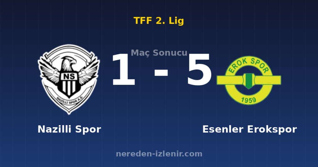 Nazilli Spor 1-5 Esenler Erokspor