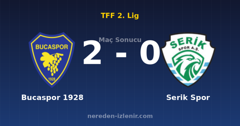 Bucaspor 1928 2-0 Serik Spor