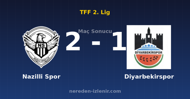 Nazilli Spor 2-1 Diyarbekirspor