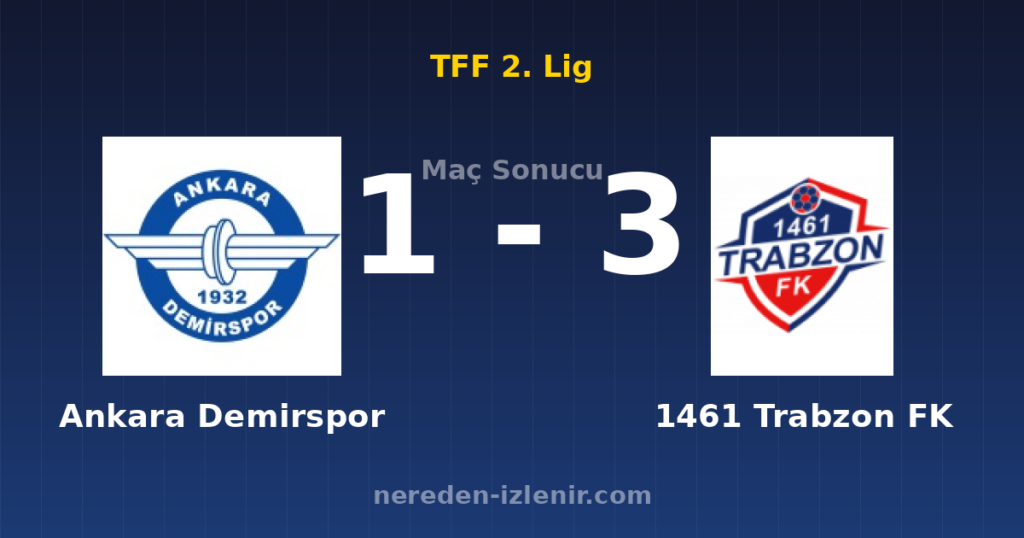 Ankara Demirspor 1-3 1461 Trabzon FK