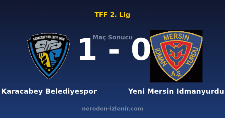 Karacabey Belediyespor 1-0 Yeni Mersin Idmanyurdu