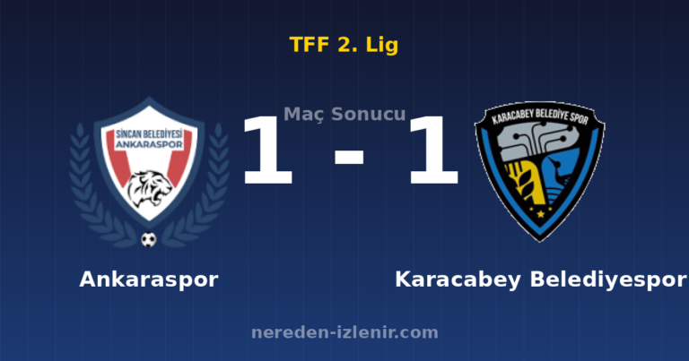 Ankaraspor 1-1 Karacabey Belediyespor