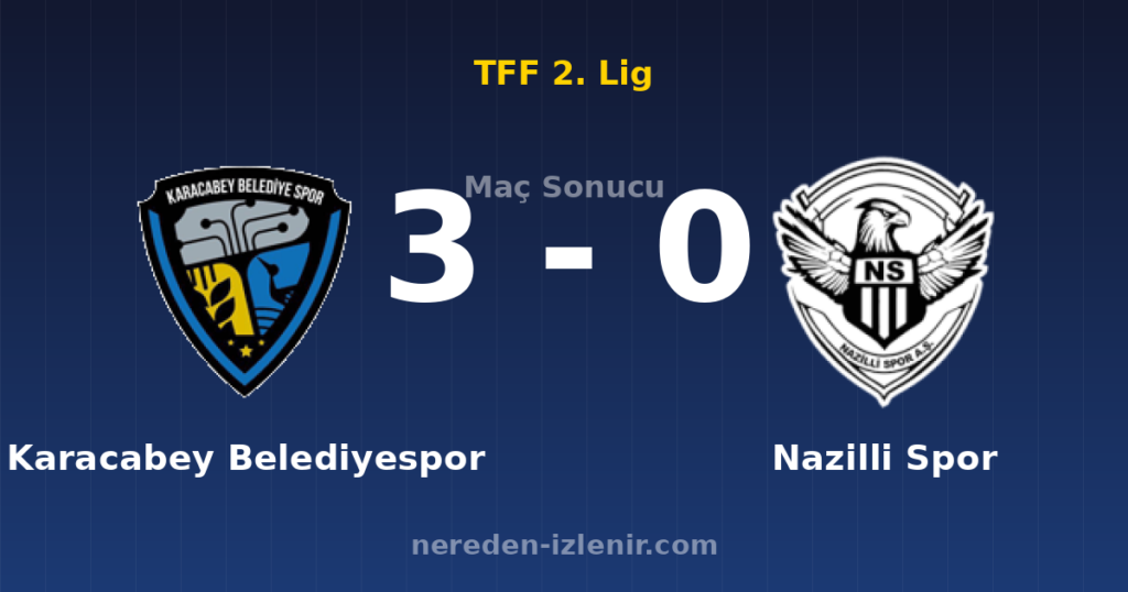 Karacabey Belediyespor 3-0 Nazilli Spor