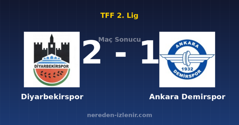 Diyarbekirspor 2-1 Ankara Demirspor