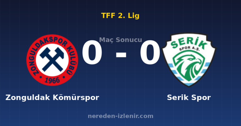 Zonguldak Kömürspor 0-0 Serik Spor