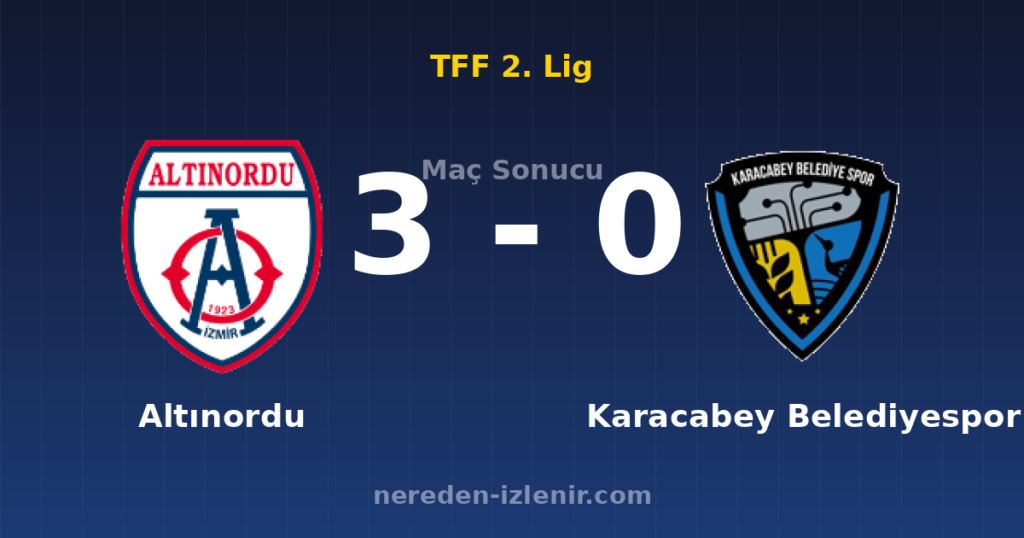 Altınordu 3-0 Karacabey Belediyespor