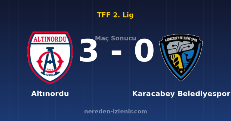 Altınordu 3-0 Karacabey Belediyespor