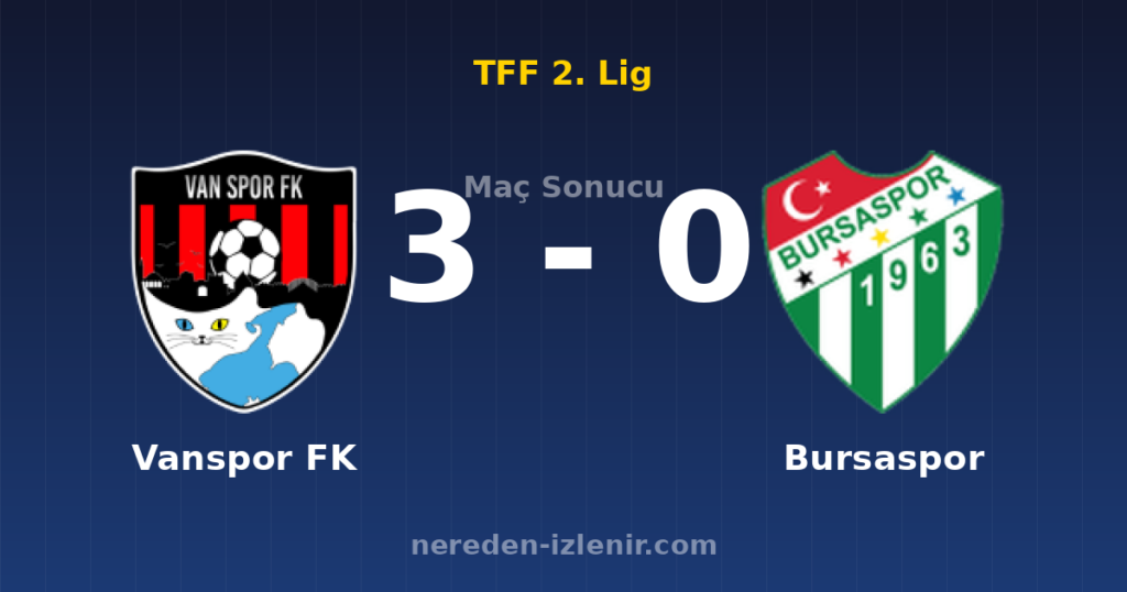 Vanspor FK 3-0 Bursaspor