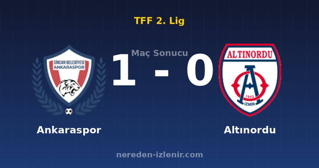Ankaraspor 1-0 Altınordu