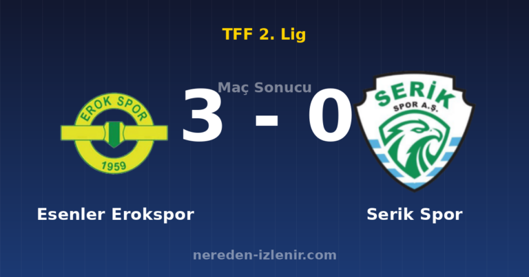 Esenler Erokspor 3-0 Serik Spor