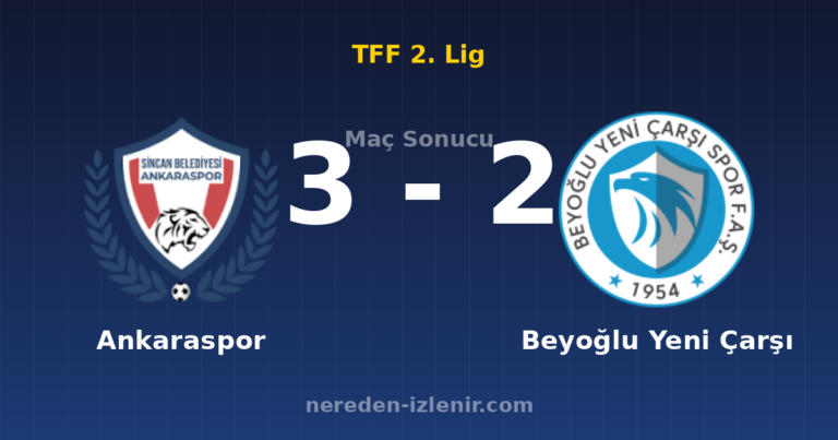 Ankaraspor 3-2 Beyoğlu Yeni Çarşı