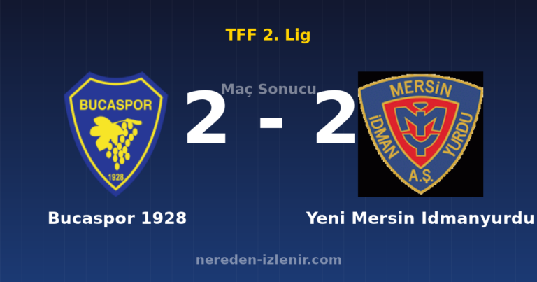 Bucaspor 1928 2-2 Yeni Mersin Idmanyurdu
