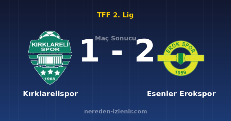 Kırklarelispor 1-2 Esenler Erokspor