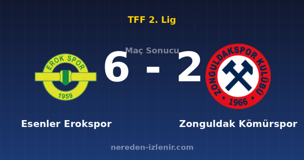 Esenler Erokspor 6-2 Zonguldak Kömürspor