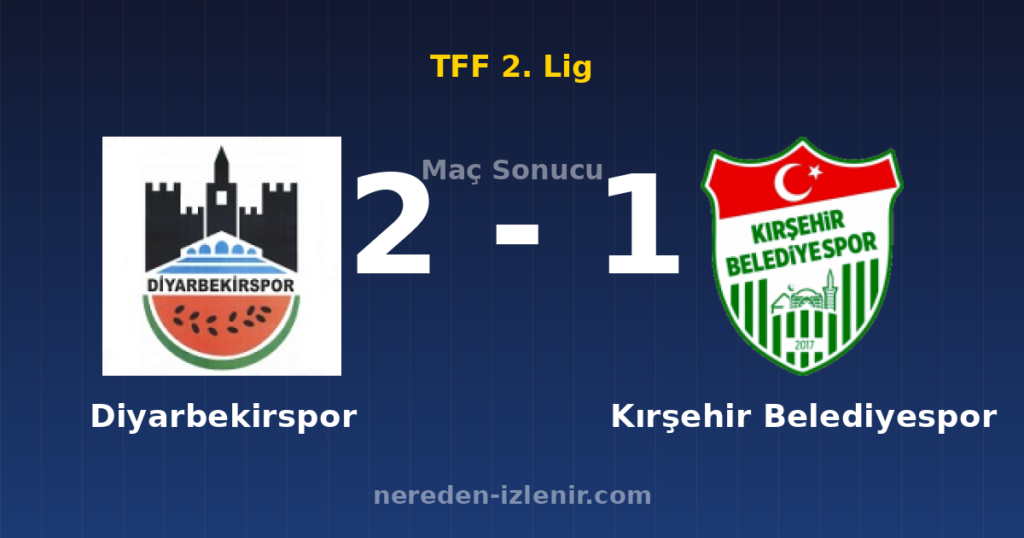 Diyarbekirspor 2-1 Kırşehir Belediyespor