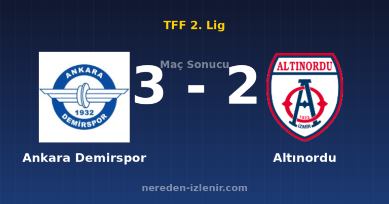 Ankara Demirspor 3-2 Altınordu