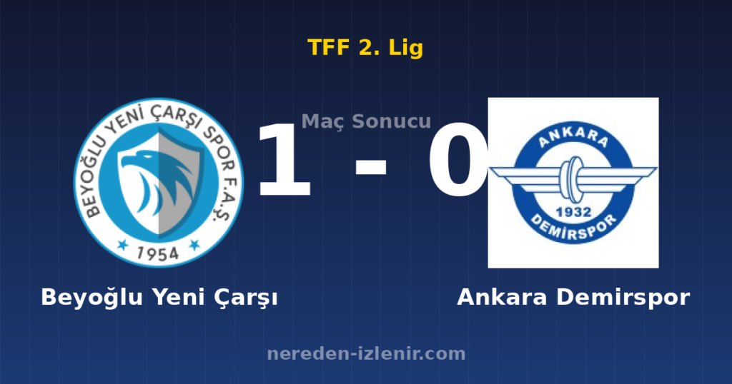 Beyoğlu Yeni Çarşı 1-0 Ankara Demirspor