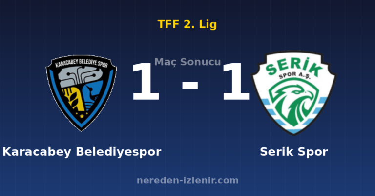Karacabey Belediyespor 1-1 Serik Spor