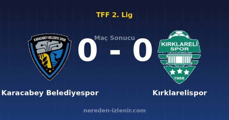 Karacabey Belediyespor 0-0 Kırklarelispor