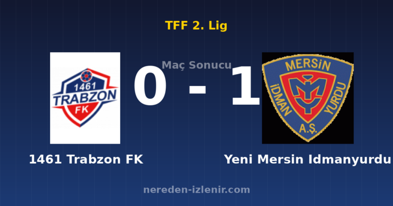 1461 Trabzon FK 0-1 Yeni Mersin Idmanyurdu