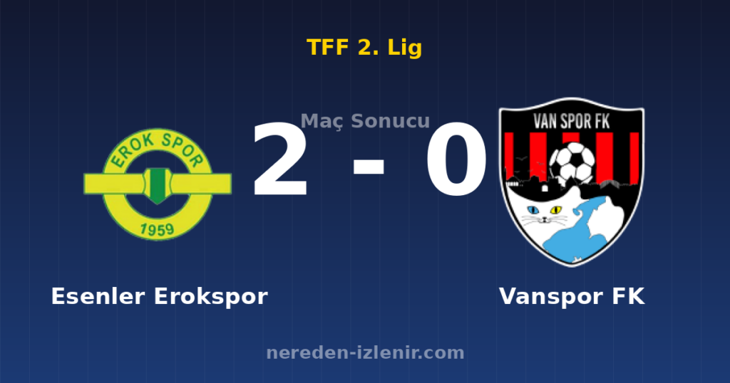 Esenler Erokspor 2-0 Vanspor FK