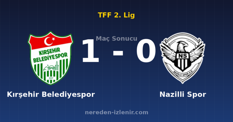 Kırşehir Belediyespor 1-0 Nazilli Spor