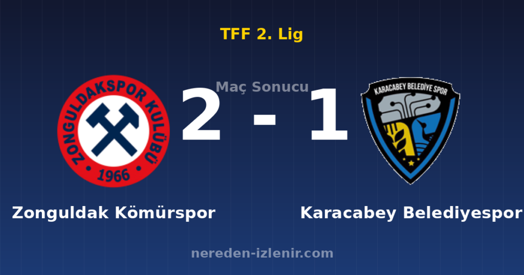 Zonguldak Kömürspor 2-1 Karacabey Belediyespor