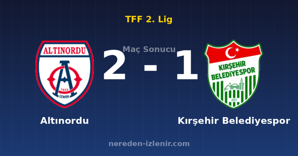 Altınordu 2-1 Kırşehir Belediyespor