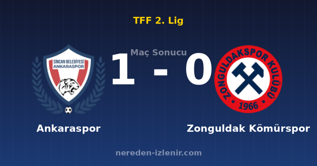 Ankaraspor 1-0 Zonguldak Kömürspor