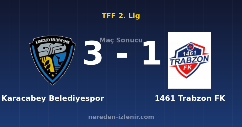 Karacabey Belediyespor 3-1 1461 Trabzon FK