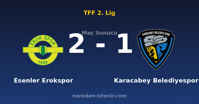 Esenler Erokspor 2-1 Karacabey Belediyespor