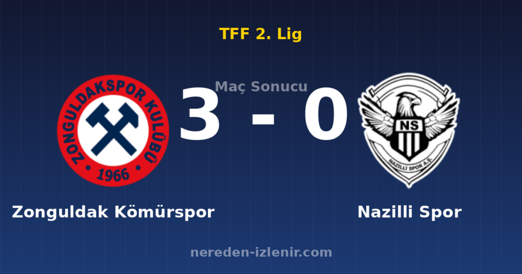 Zonguldak Kömürspor 3-0 Nazilli Spor