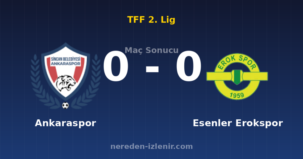 Ankaraspor 0-0 Esenler Erokspor