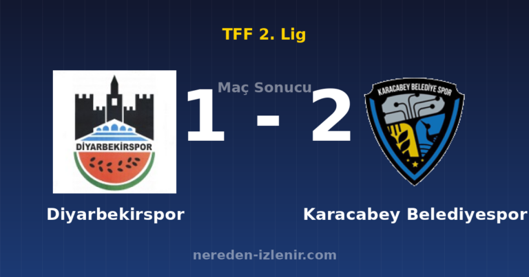 Diyarbekirspor 1-2 Karacabey Belediyespor