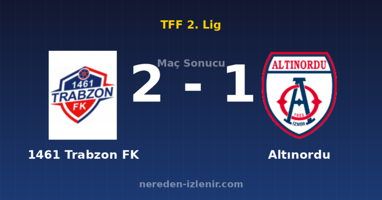 1461 Trabzon FK 2-1 Altınordu