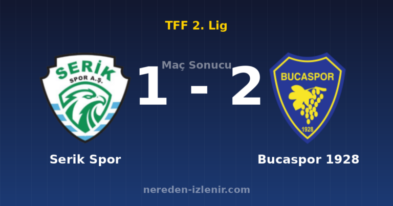 Serik Spor 1-2 Bucaspor 1928