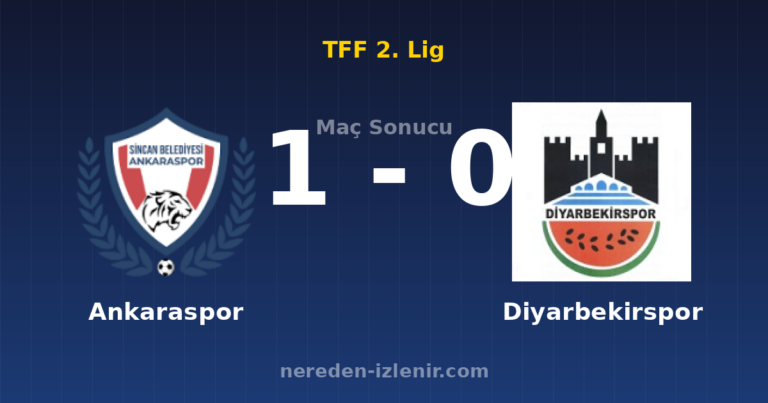 Ankaraspor 1-0 Diyarbekirspor