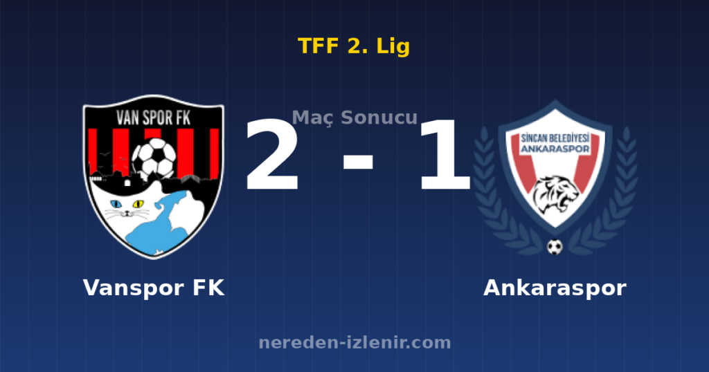 Vanspor FK 2-1 Ankaraspor