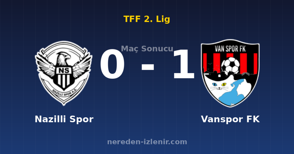 Nazilli Spor 0-1 Vanspor FK