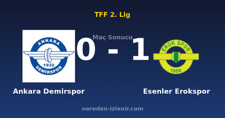 Ankara Demirspor 0-1 Esenler Erokspor