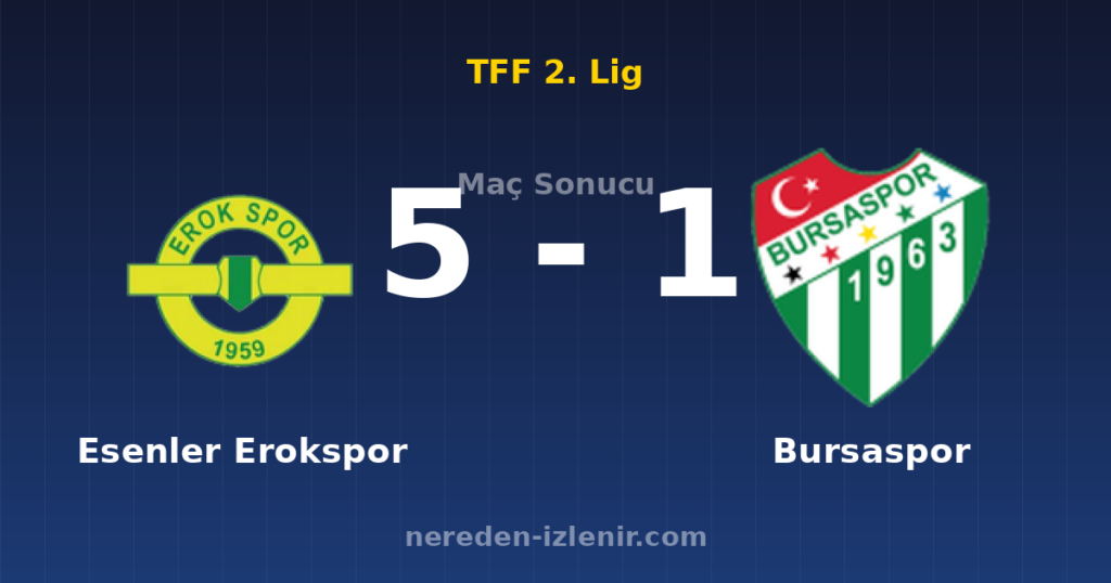 Esenler Erokspor 5-1 Bursaspor