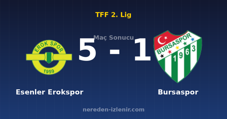 Esenler Erokspor 5-1 Bursaspor