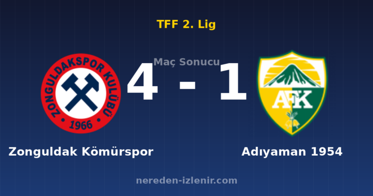 Zonguldak Kömürspor 4-1 Adıyaman 1954
