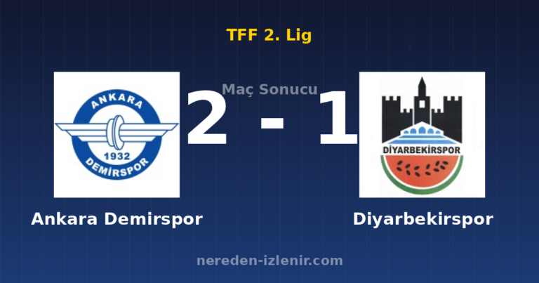 Ankara Demirspor 2-1 Diyarbekirspor