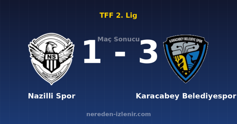 Nazilli Spor 1-3 Karacabey Belediyespor