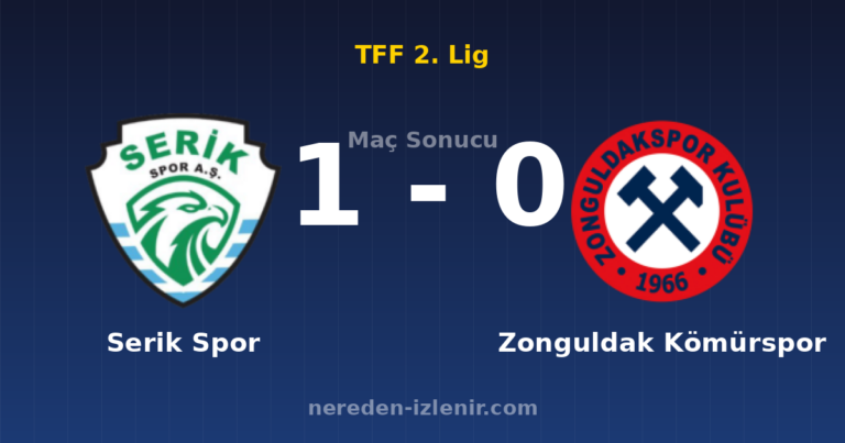 Serik Spor 1-0 Zonguldak Kömürspor
