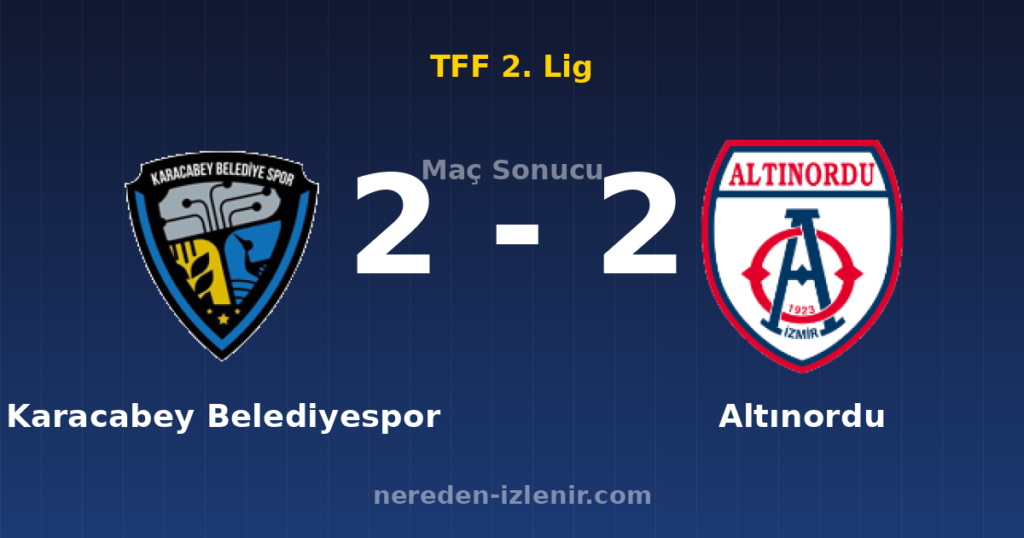 Karacabey Belediyespor 2-2 Altınordu