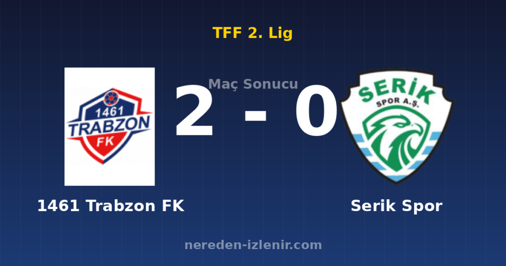 1461 Trabzon FK 2-0 Serik Spor